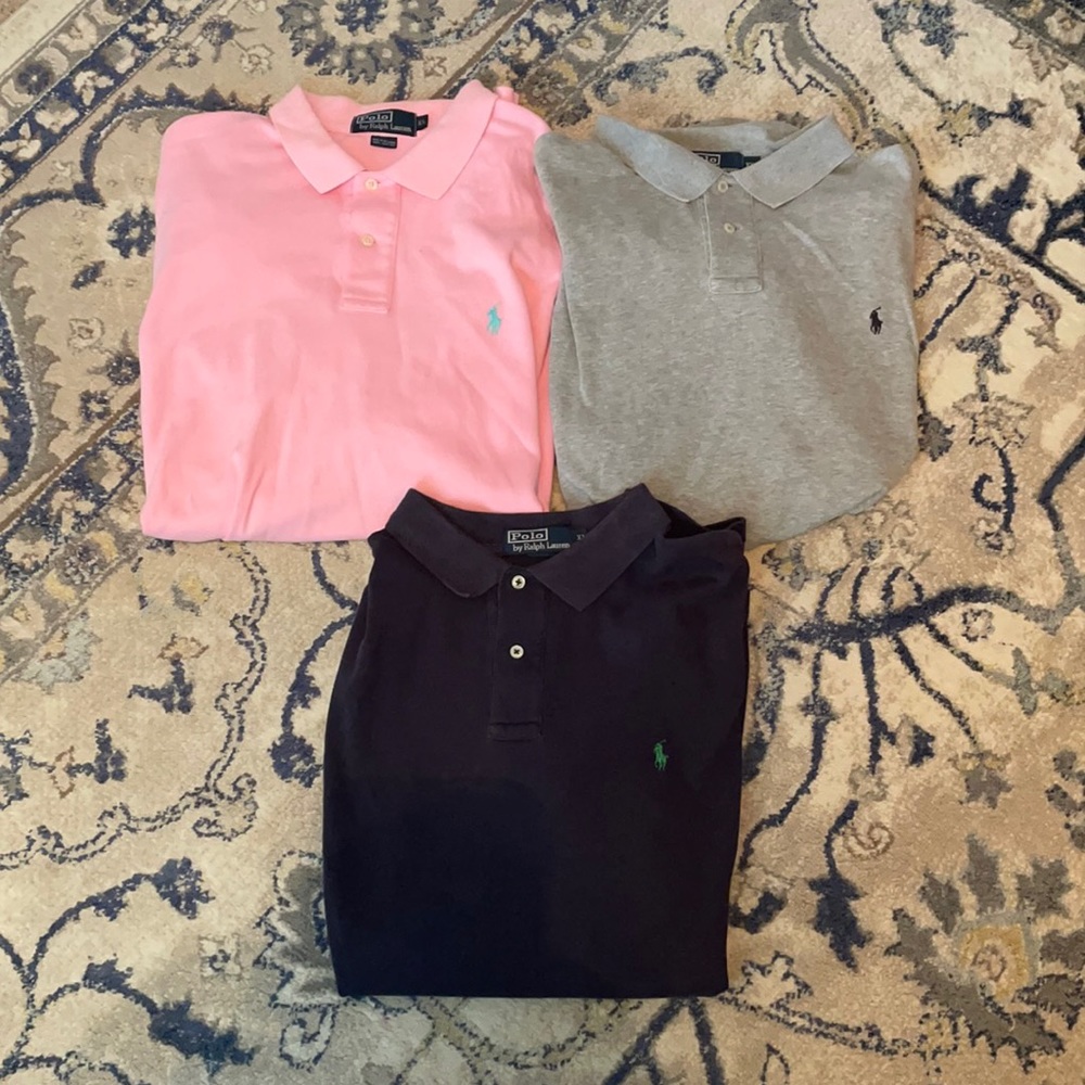 3 Ralph Lauren Polo Shirts